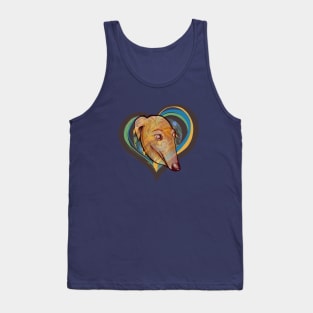 Fawn Greyhound Love Tank Top